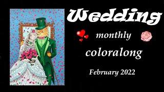 'Wedding' monthly coloralong slideshow/ Adult coloring