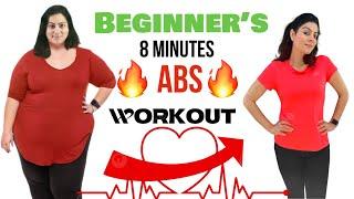 8 Minutes TOTAL Beginner Ab Workout | Easy Exercises To Lose Belly Fat At Home For Beginners