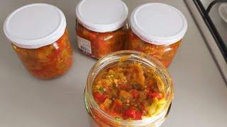 Зимой не успеваю открывать банки, все съедается! Овощная закуска на зиму. Попробуйте вам понравится!
