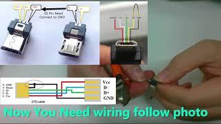 DIY USB OTG micro USB to mini USB for audio DAC