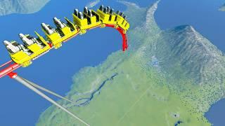 3500 FT Drop Down onto Tracks – Planet Coaster