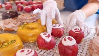 미친 컬러풀 도넛 만드는 과정! 뛰어난 위생의 도넛가게 Homemade Colorful donuts. KOREAN FOOD