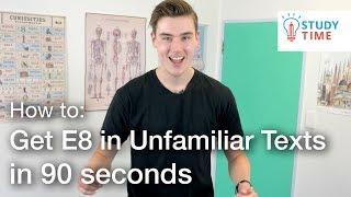 How to GET E8 in NCEA Unfamiliar Texts in 90 SECONDS | StudyTime NZ