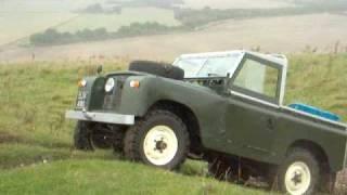 Series 2 Land Rover on the Wiltshire downs