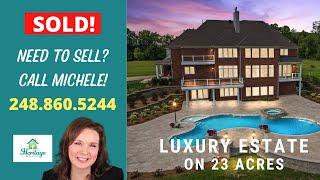 Luxury Estate on 23 Acres With Resort Style Swimming Pool - 4345 Thornville Rd, Metamora, Michigan