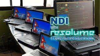 Resolume Arena NDI Input & Output 6 Laptop at a time with (Network Device Interface)