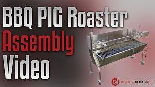 How to set up: BBQ Pig Roaster Rotisserie Grill Assembly Video - Commercial Bargains Inc