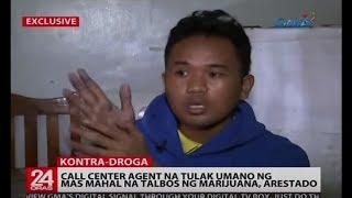 Call center agent na tulak umano ng mas mahal na talbos ng marijuana, arestado