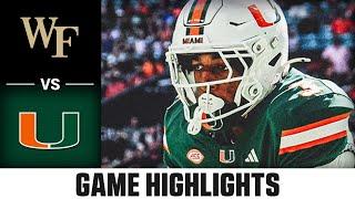 Wake Forest vs. Miami Game Highlights | 2024 ACC Football