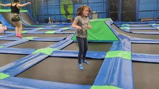 Kiana having fun at Rare Air Trampoline Park