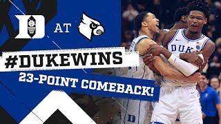 Duke Basketball: Historic Comeback at Louisville! (2/12/19)