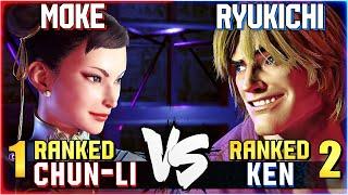 Moke (#1 Ranked Chun-Li) vs Ryukichi (#2 Ranked Ken) STREET FIGHTER 6 Showdown!