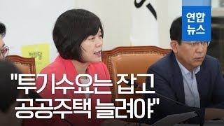 이정미 "분양원가 공개 등 부동산시장 근본적 개혁 이뤄져야" / 연합뉴스 (Yonhapnews)