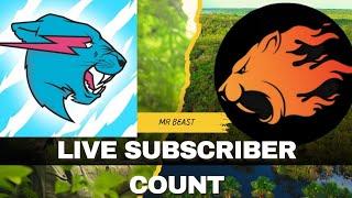 Mr Beast live subsciber count