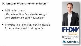 Gründer.de Webinar "Online Marketing Insights" von Thomas Klußmann