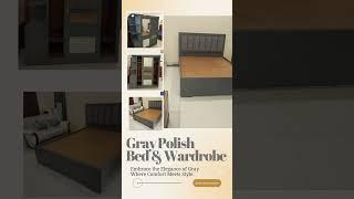 Gray Polish Bed & Wardrobe #trending #shorts #viral