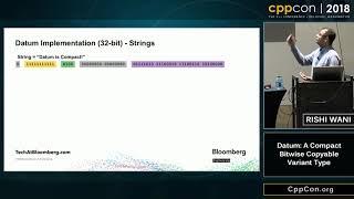 CppCon 2018: Rishi Wani “Datum: A Compact Bitwise Copyable Variant Type”