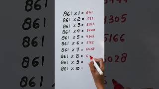 Find mistake in last digit of Table 861..#maths #krishna #trending