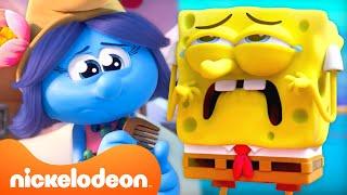 Смурфики против Губки Боба: кто эмоциональнее?  | 60-минутная подборка | Nickelodeon Cyrillic