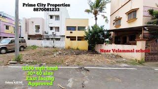 1200 sqft Land Sale in Vanagaram, Chennai 1273 #approved #30*40 size #eastfacing #residential #land