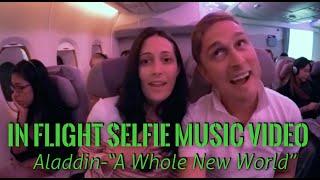 Passengers sing Disney's 'A Whole New World' from Aladdin on a plane