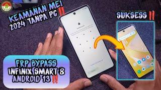 FRP BYPASS INFINIX SMART 8 (X6525) ANDROID 13 KEAMANAN MEI 2024 TANPA PC‼️