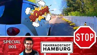 Beleidigungen und ahnungslose Autofahrer - Special 001 | Fahrrad Dashcam Hamburg