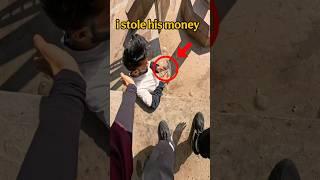 I stole his fake money #parkour #pov #spiderman  #challenge