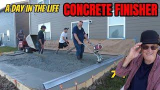 DAY in the life of a MASTER Concrete finisher (pour day)