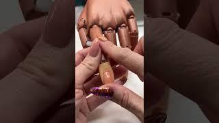 Marble Foil Fall Nail Art Tutorial with Hard Gel