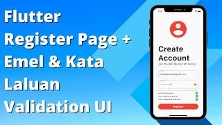 Flutter Register Page + Email & Password Validation UI - Tutorial | REC Studios MY