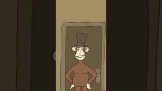 Top hat monkey animation #shorts