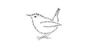 Wren, a shape poem by Liz Brownlee animated