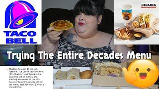 Trying The Entire Decades Menu at Taco Bell Mukbang Eating Show