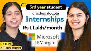 How this student got double Internship offers at Microsoft & JP Morgan - Interview lessons