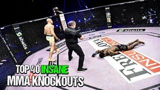 TOP 40 INSANE MMA KNOCKOUTS | Most Brutal and Craziest KO's