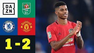 Per Zauberfreistoß! Rashford ballert United weiter: Chelsea - Man United 1:2 | Carabao Cup | DAZN