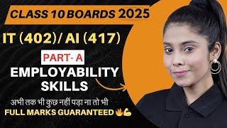 Class 10 Information Technology (402) / AI (417) | Employability Skills | CBSE Board 2025