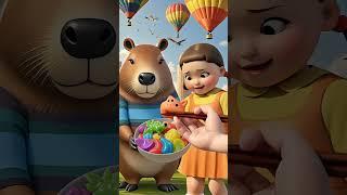 Sugar Rush Trio The Doll's Feeding Game #squidgame #ai #squidgamedoll #asmr #Kapibala