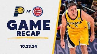 Game Recap: Pacers Mount Comeback to Defeat Detroit Pistons 115-109 on Opening Night