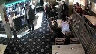 English pub fight  , cctv , Aldershot/Farnham