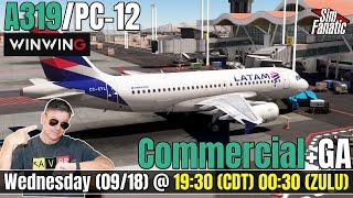 LIVE | MSFS | Freeware | WINWING FCU | Fenix A319+Beech 17 | Commercial+GA Flight | Real GA Pilot