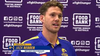 West Coast Eagles Jack Redden named Foodbank WA Ambassador