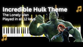 Incredible Hulk Theme - Played in All 12 Keys #piano #pianomusic #pianocover