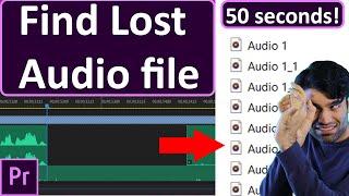 Lost Audio Premiere Pro