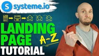 Systeme.io Landing Page TUTORIAL - (A-Z) Landing Page + Email Set up In MINUTES! 