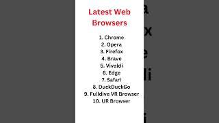 List of Web Browsers | #webbrowser #ict #ugcnetexam #computerknowledge #ssccgl