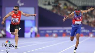 PHOTO FINISH! .01 decides 100m gold between USA and Turkiye at Paralympics | NBC Sports