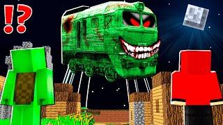 Why Creepy ZOMBIE TRAIN HEAD EATER Titan ATTACK MIKEY and JJ at 3am ? - in Minecraft Maizen