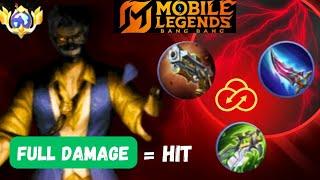 MLBB GAMEPLAY TOP GLOBAL HANZO FULL DAMAGE 3 ITEM = HIT !!!